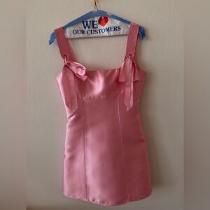 Current Mood Pink Satin Dress